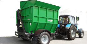 Semi-trailer for transportation of corncobs PPK-10